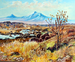 Mountain Ararat near the Ardashat