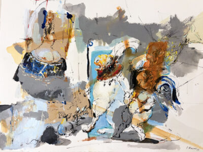 Emil Kazaz, Reverence 22x30 oil on paper