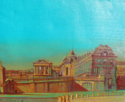 Jean Carzou, Versailles 24x29 inch, oil on canva, Year 1980