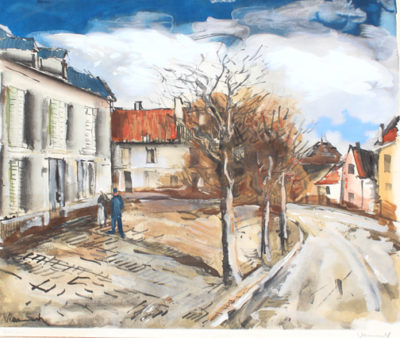 Maurice de Vlaminck, 19.5x22.5 in, Landscape,