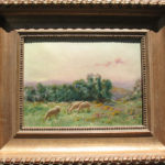 Sarkis Diranian, Les moutons au pâturage , 13×10 inches, oil on canvas.