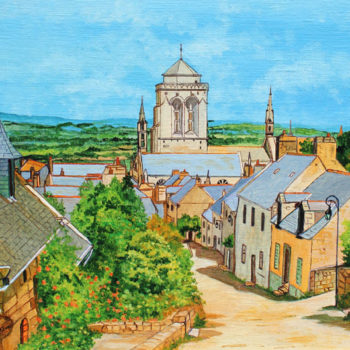 Louis Letouch, Lacronan, Finistere, 18x13 inches, oil on canvas board A503