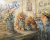 at the bistro cafe, gourmandise, 18.25x26 in. oil on canvas 1974