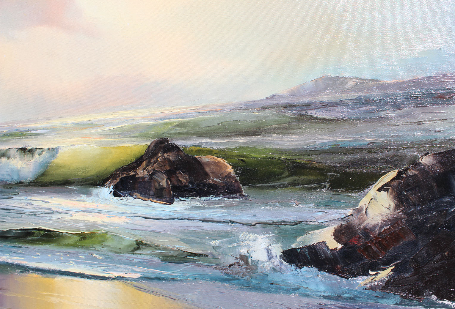Waadah Image: Waadah Island Size: 29.5"x19.5", oil on canvas 