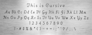 CURSIVE FONT LG