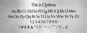 OPTIMA FONT