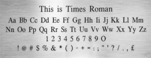 TIMES ROMAN FONT