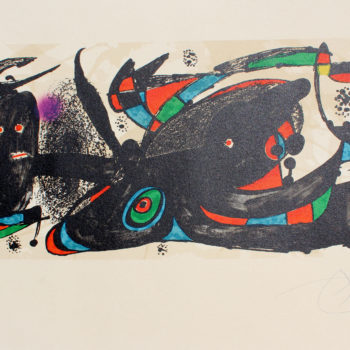 Joan Miro, Miro as sculptor, 1976 13.75x20.50 in. signed lower right. lithography