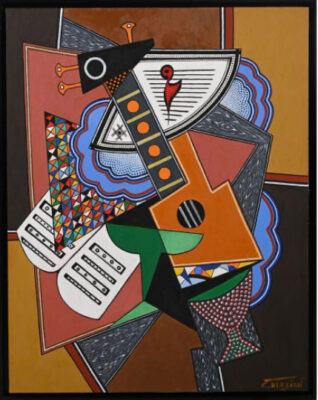 Conposition a la guitare , 116x59 cm oil on canvas jpg