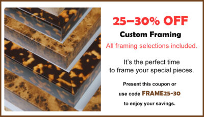 Custom framing coupon